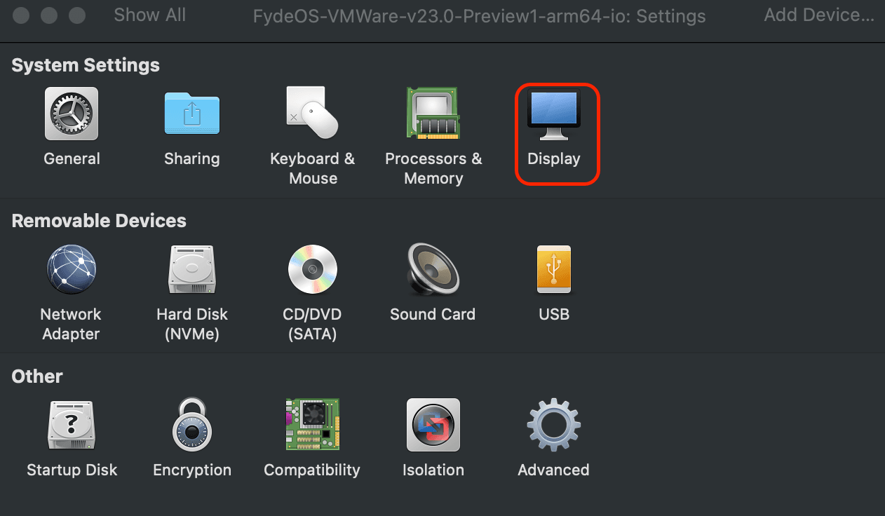 Abrir la configuración de pantalla